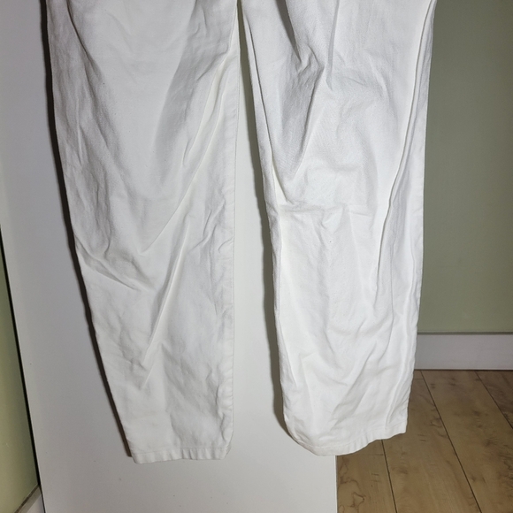 Eileen Fisher Cotton Hemp Stretch Jumpsuit ankle length white XS - Picture 6 of 13